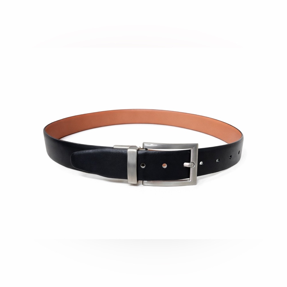Wonder Nation Black Leather Belt | Silver Buckle | Youth / Boys